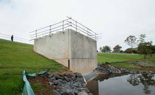 Mayor Keith Rhoades says the Bakers Road water detention basin made a “positive impact” in the recent downpours. Mayor Keith Rhoades says the Bakers Road water detention basin made a “positive impact” in the recent downpours.